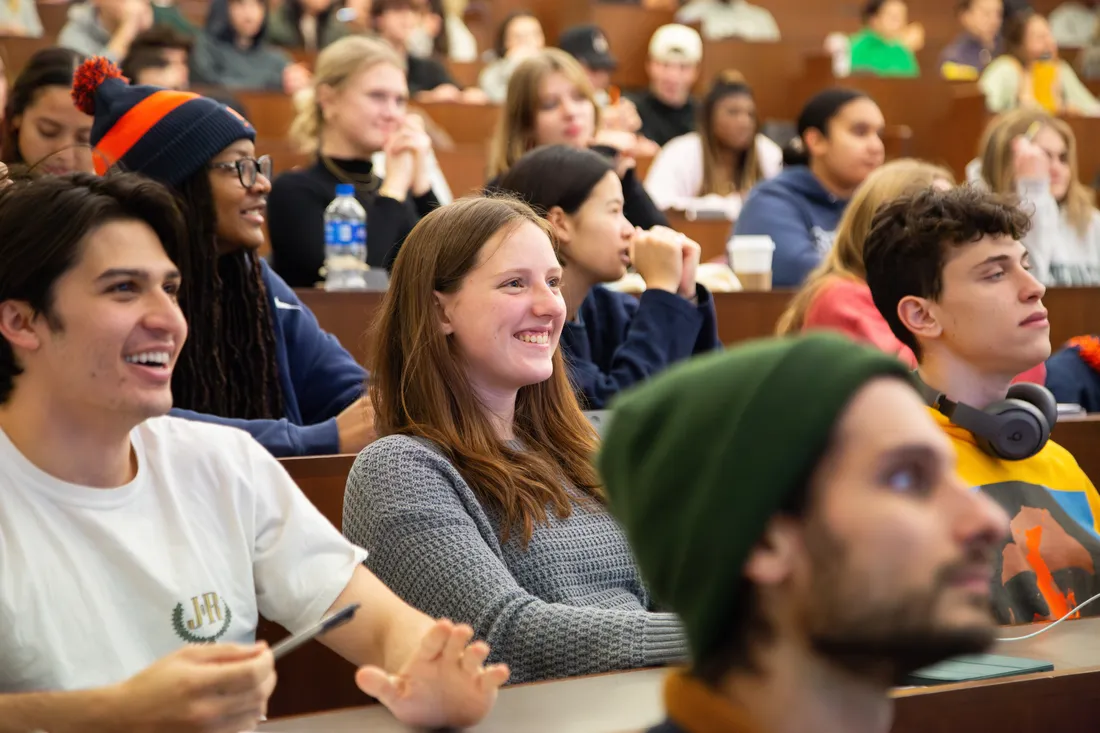 Students in a lecture.