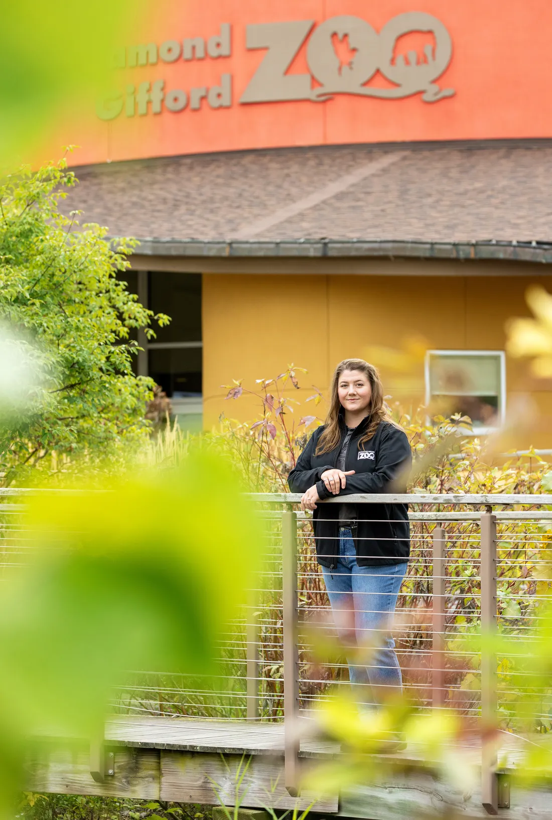 Mary Hillebrand outside the Rosamond Gifford Zoo.