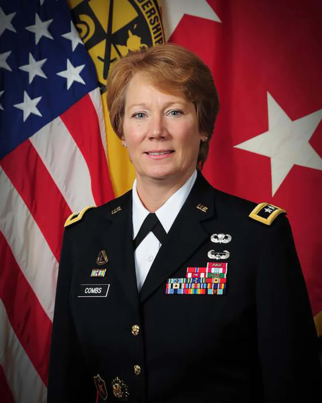 Peggy Combs in her military uniform.