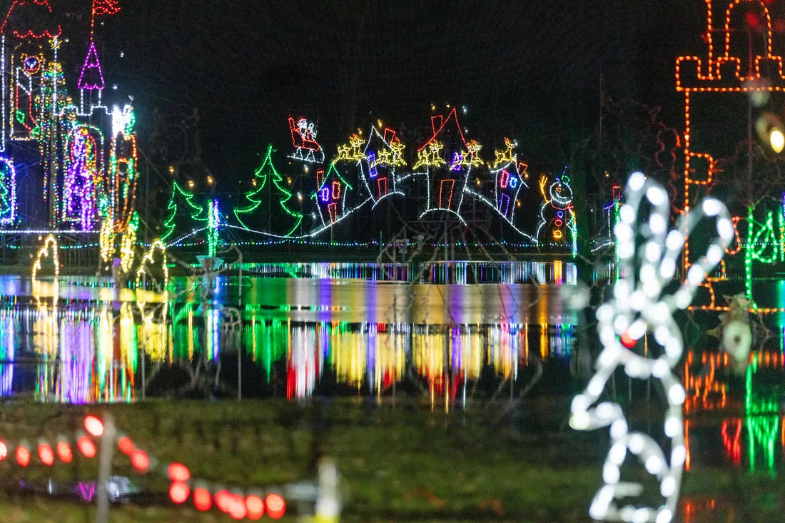 The light displays at Lights on the Lake.