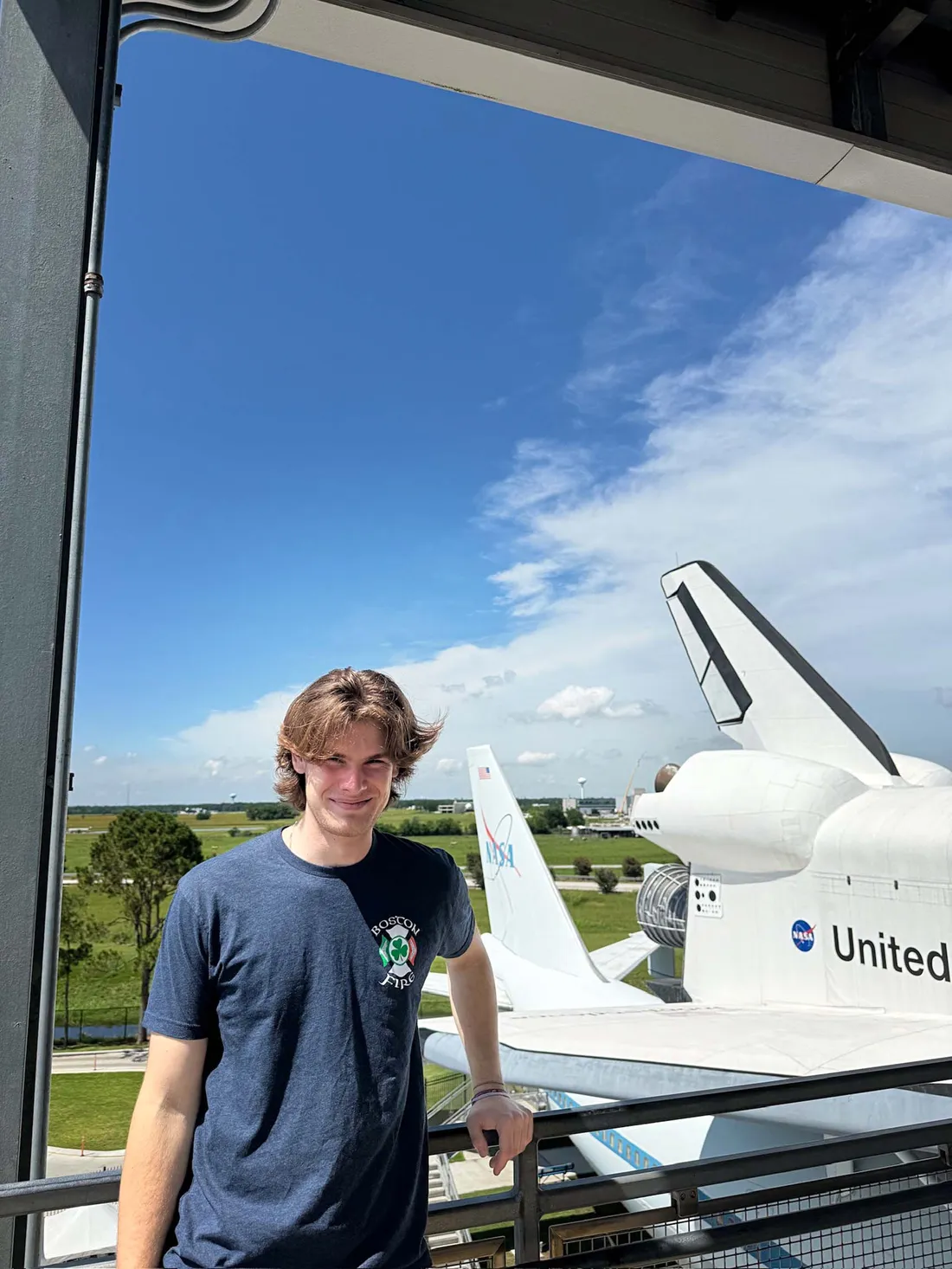 Brady Arruda outside NASA.