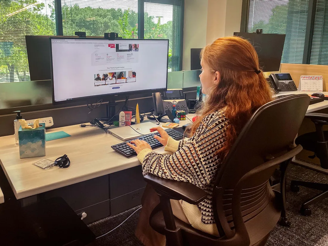 Kerry Spencer at her desk.