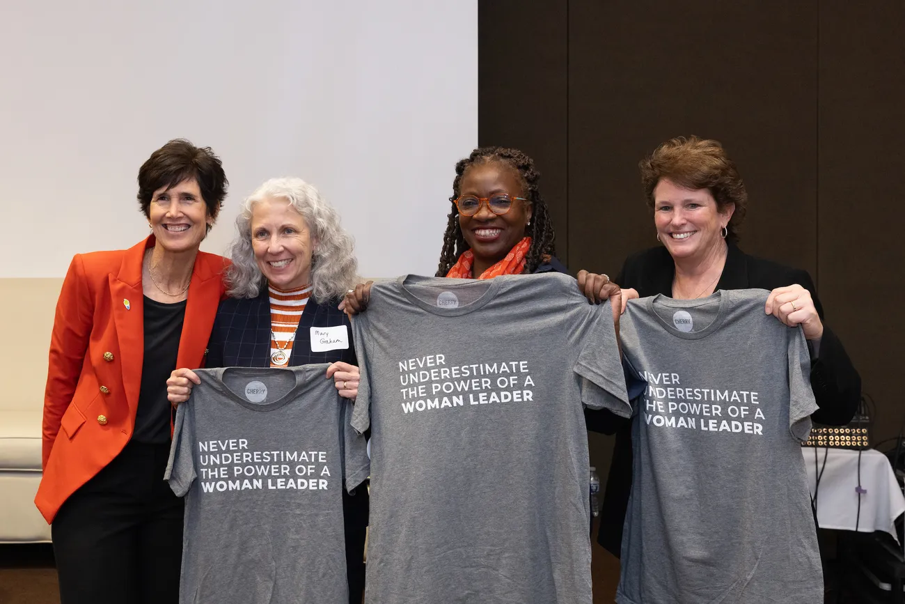 A group photo of the Women in Leadership luncheon.