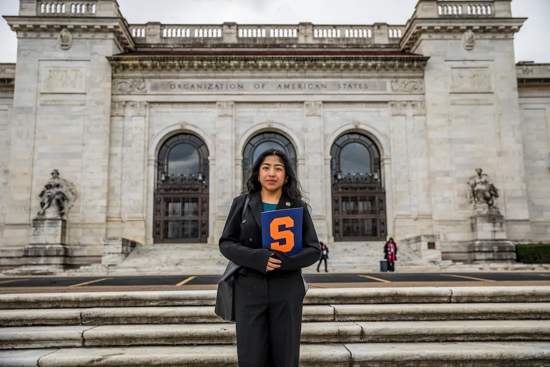 Xenia Zolano-Doroteo outside a building in Washington D.C>