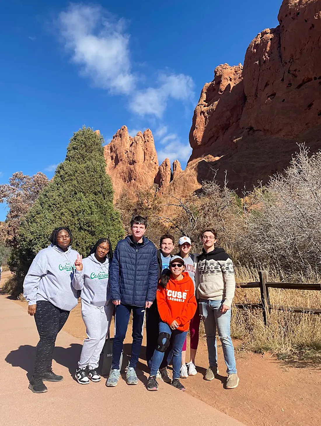 Shafreya Wilkins on a hike in Colorado Springs with her student leadership conference.