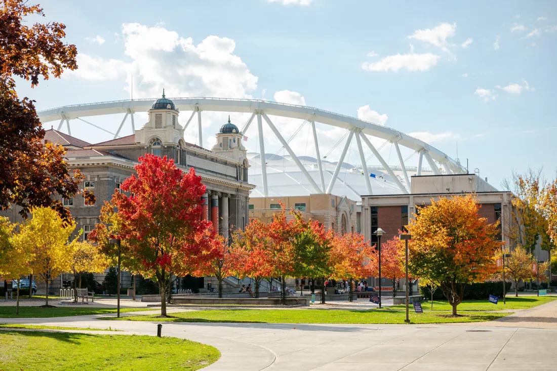 Shaw Quad in the Fall.