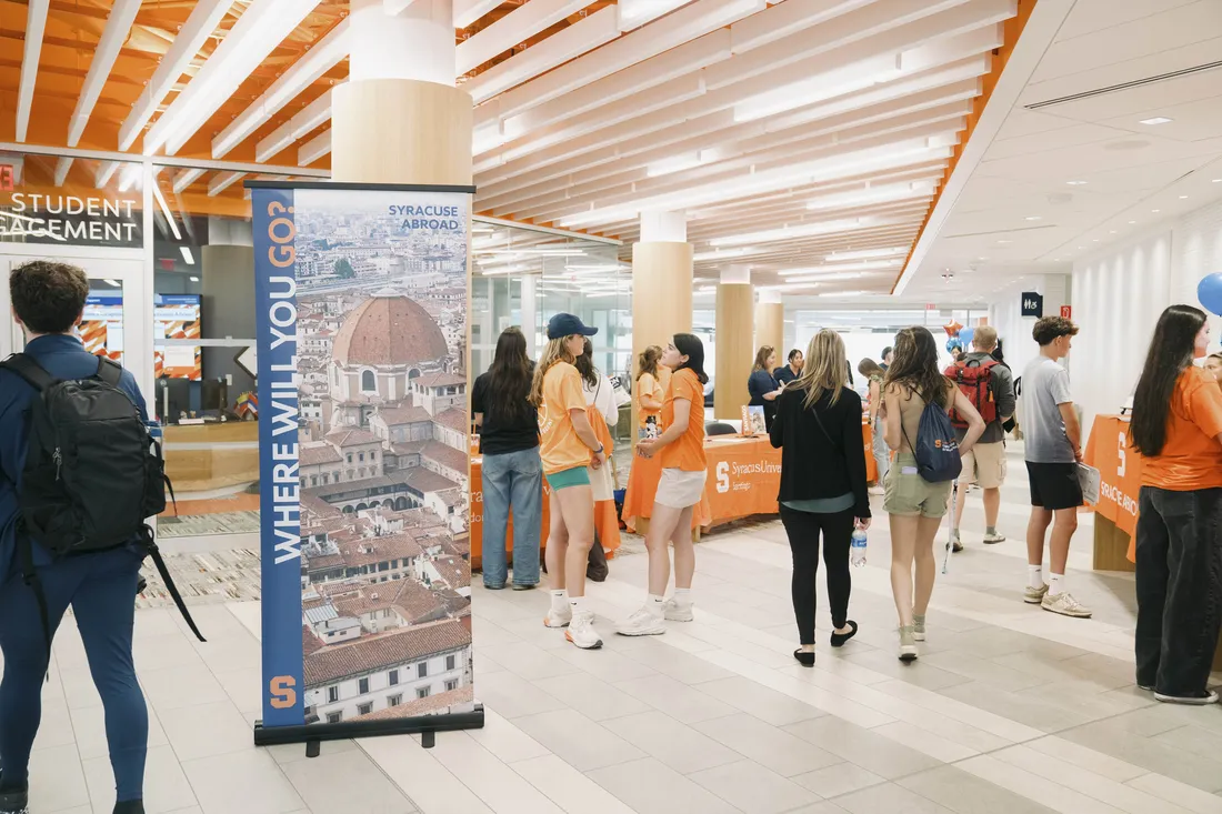 The Syracuse Abroad Open House is held during 2024 Welcome Week.